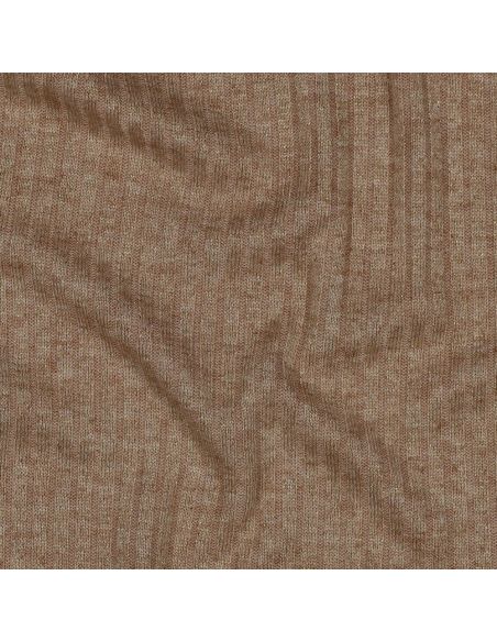 Geribbelde lurex gebreide stof - Goudbeige