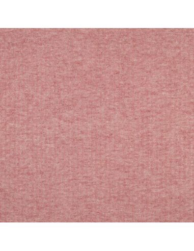 Geribbelde lurex gebreide stof - Goudroze