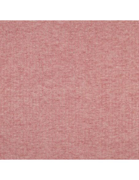 Geribbelde lurex gebreide stof - Goudroze
