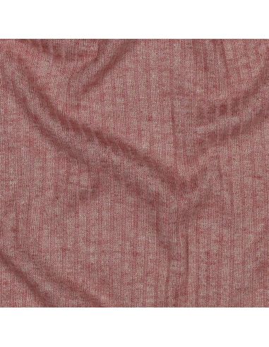 Geribbelde lurex gebreide stof - Goudroze