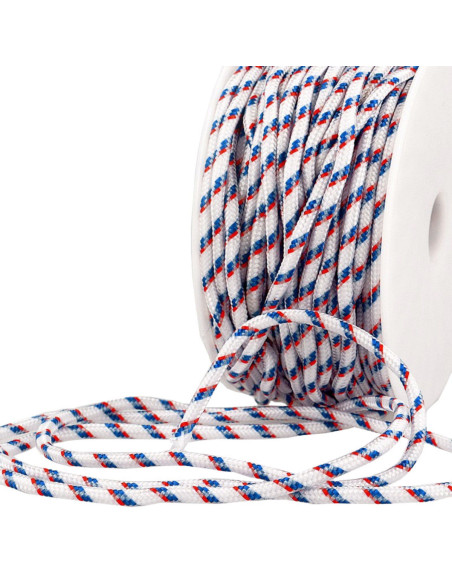 Meerkleurig sportkoord - Wit, blauw en rood
