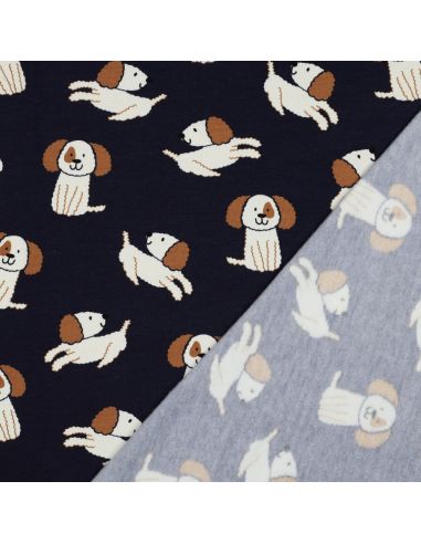 Lichte sweatstof honden - Marineblauw