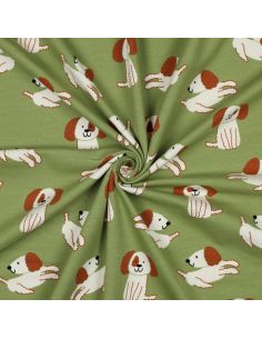 Lichte sweatstof honden - Groen
