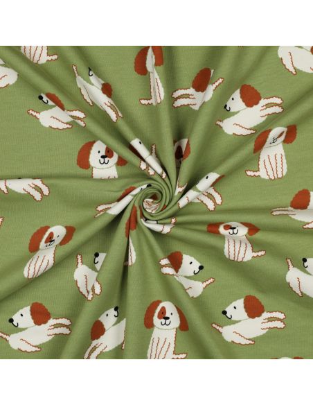 Lichte sweatstof honden - Groen