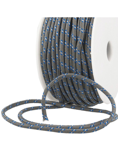 Meerkleurig sportkoord - Grijs, blauw en wit