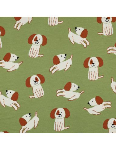Lichte sweatstof honden - Groen