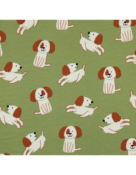 Lichte sweatstof honden - Groen