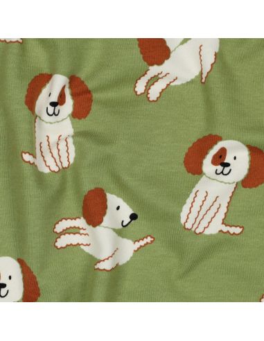 Lichte sweatstof honden - Groen