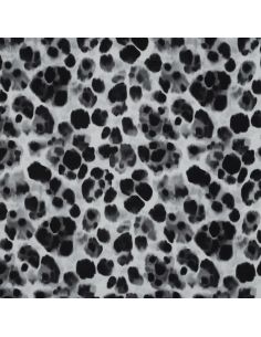 Viscose stof met satijn effect - Zwart dierlijk patroon 2