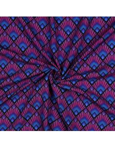 Grafische viscose stof - Ruiten
