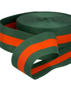 Gallonstrepen 40 mm - Groen en rood
