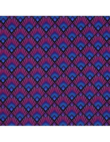 Grafische viscose stof - Ruiten