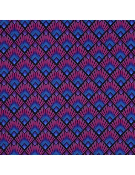 Grafische viscose stof - Ruiten