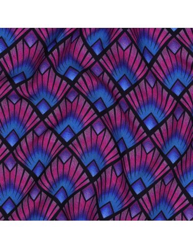 Grafische viscose stof - Ruiten