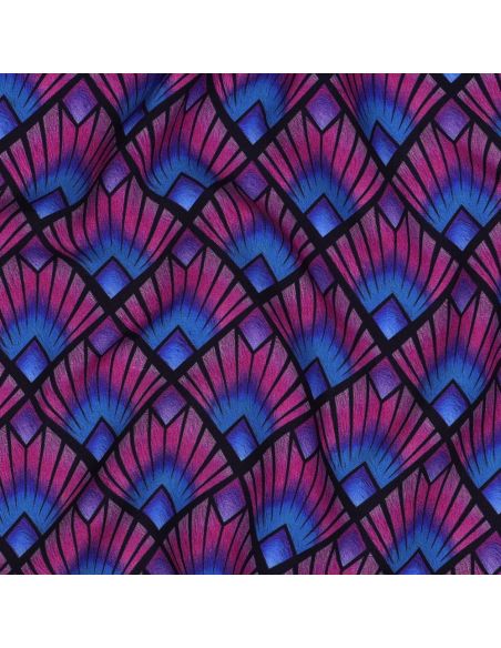 Grafische viscose stof - Ruiten