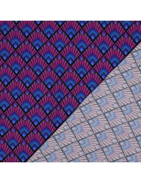 Grafische viscose stof - Ruiten