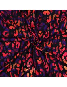 Viscose stof - Wilde zwarte achtergrond