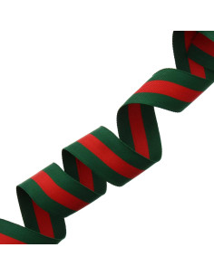 Gallonstrepen 40 mm - Groen en rood 2