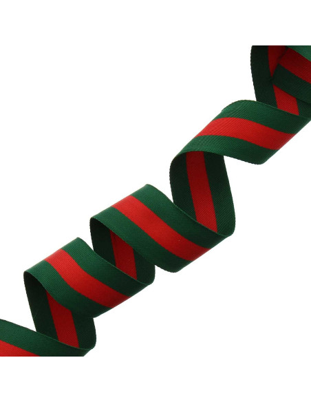 Gallonstrepen 40 mm - Groen en rood