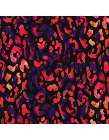 Viscose stof - Wilde zwarte achtergrond