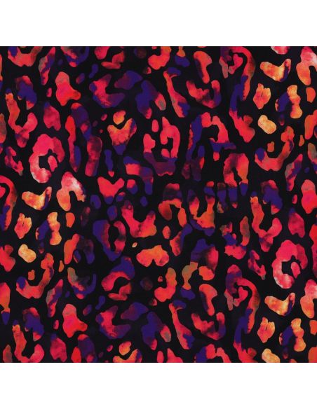 Viscose stof - Wilde zwarte achtergrond