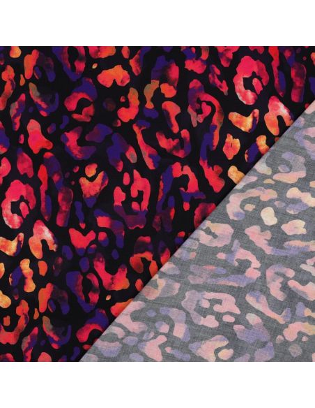 Viscose stof - Wilde zwarte achtergrond