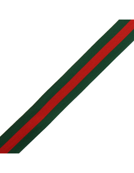 Gallonstrepen 40 mm - Groen en rood
