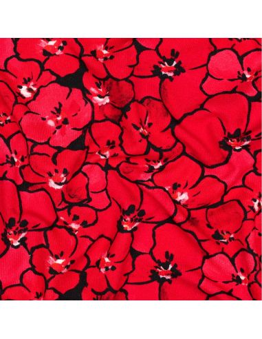 Viscose jersey stof - Klaprozen
