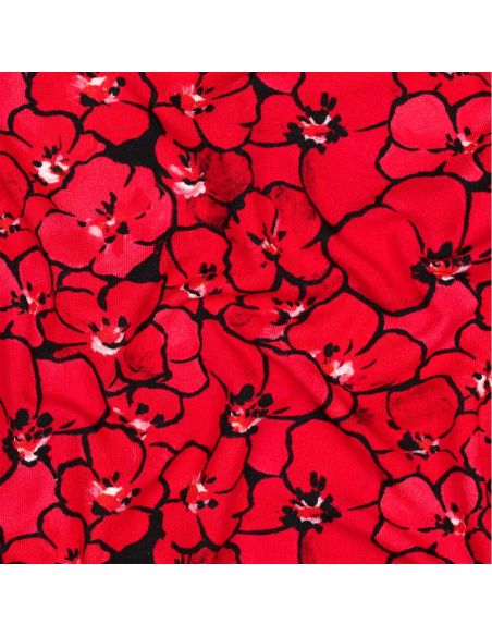 Viscose jersey stof - Klaprozen