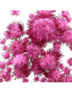 Set van 60 glanzende pompons - Roze