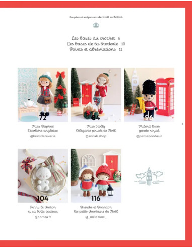 Boek poppen & amigurumi's voor een zo Britse kerst