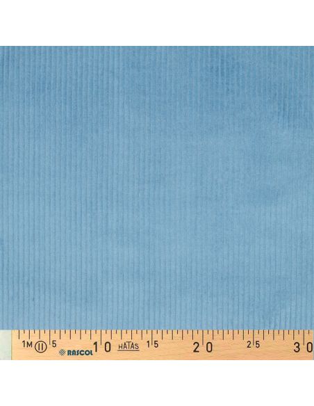 Katoenen ribfluweel stof - Blauw