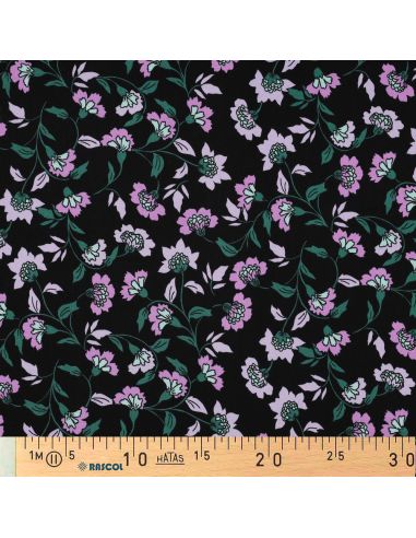 Zware stretch viscose stof Rosella - Zwart
