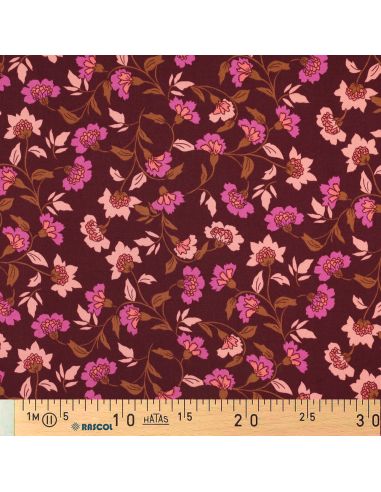 Zware stretch viscose stof Rosella - Bordeaux
