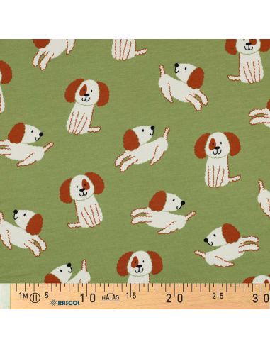Lichte sweatstof honden - Groen