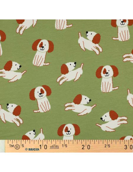 Lichte sweatstof honden - Groen