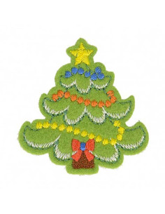 Strijkembleem Kerstmis - Kerstboom