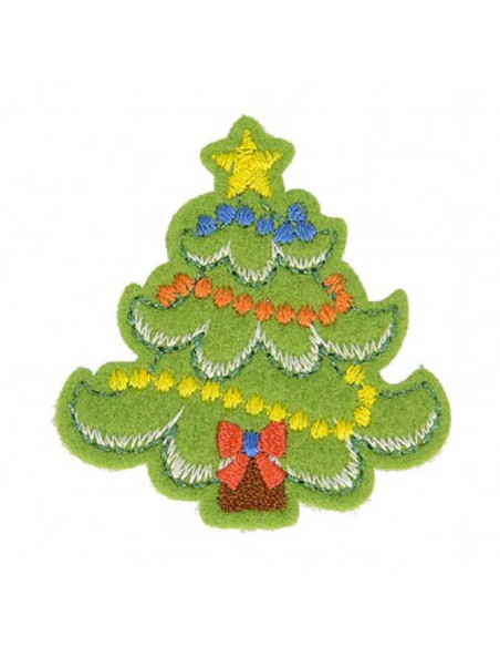 Strijkembleem Kerstmis - Kerstboom