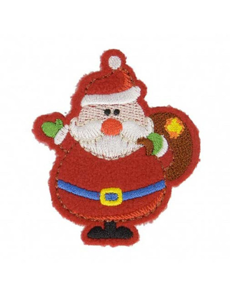 Strijkembleem Kerstmis - Kerstman