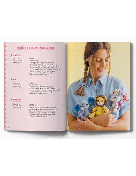 Amigurumi-boek in chenillegaren