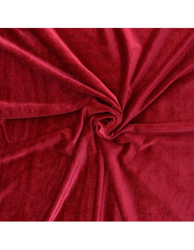 Stretch fluweel stof - Rood