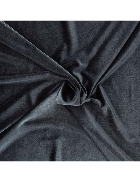 Stretch fluweel stof - Antraciet
