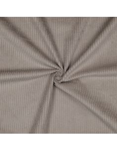 Katoenen ribfluweel stof - Taupe