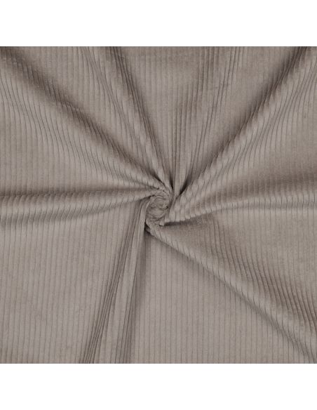 Katoenen ribfluweel stof - Taupe