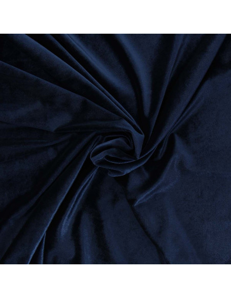 Stretch fluweelstof - Marineblauw
