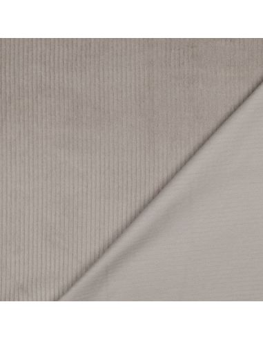 Katoenen ribfluweel stof - Taupe