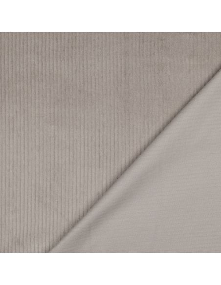 Katoenen ribfluweel stof - Taupe