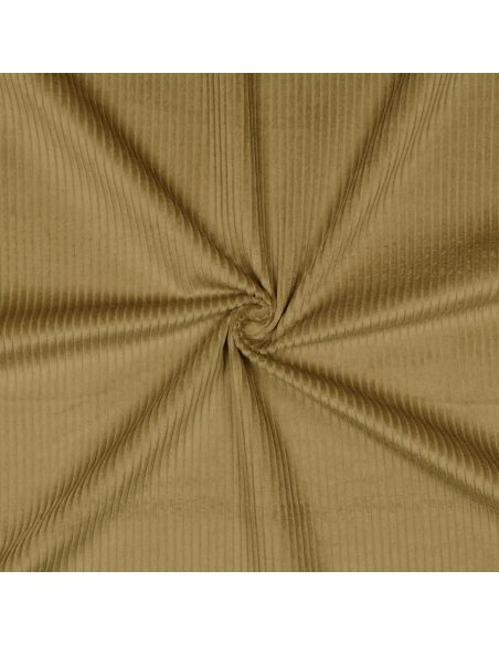 Katoenen ribfluweel stof - Oud goud