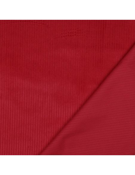 Katoenen ribfluweel stof - Rood