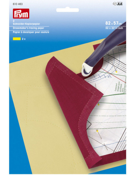 Geel patroonpapier voor naaien